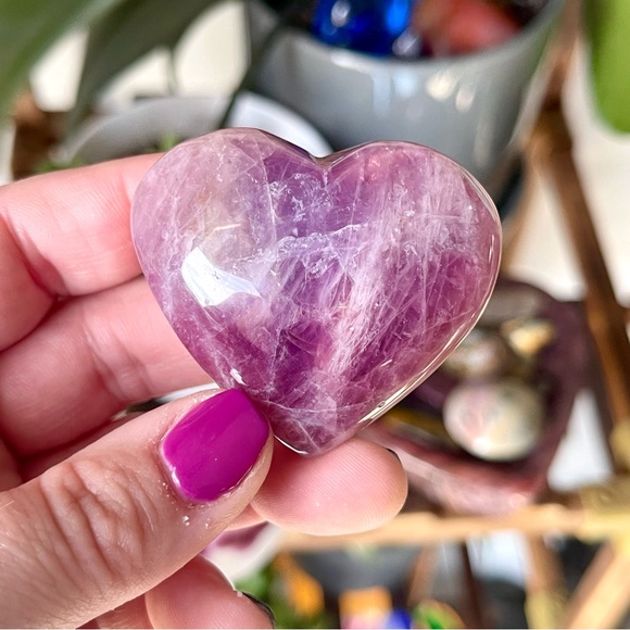 Other - 💗Lavender Quartz Compassion Crystal Puffed Heart💗